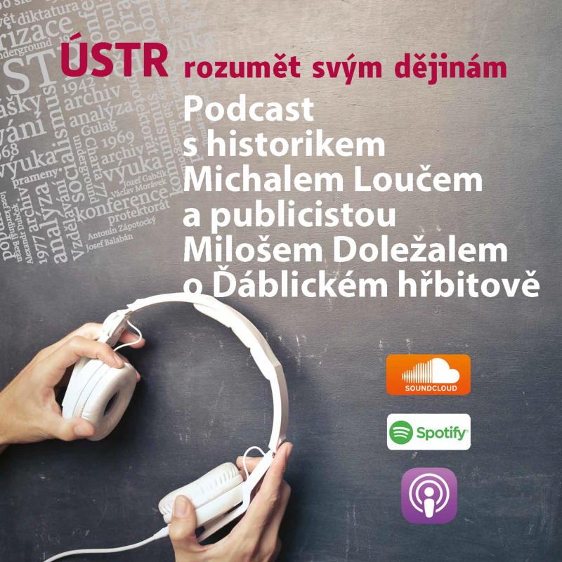 Obrázek epizody ÚSTR Podcast s historikem Michalem Loučem a publicistou Milošem Doležalem o Ďáblickém hřbitově