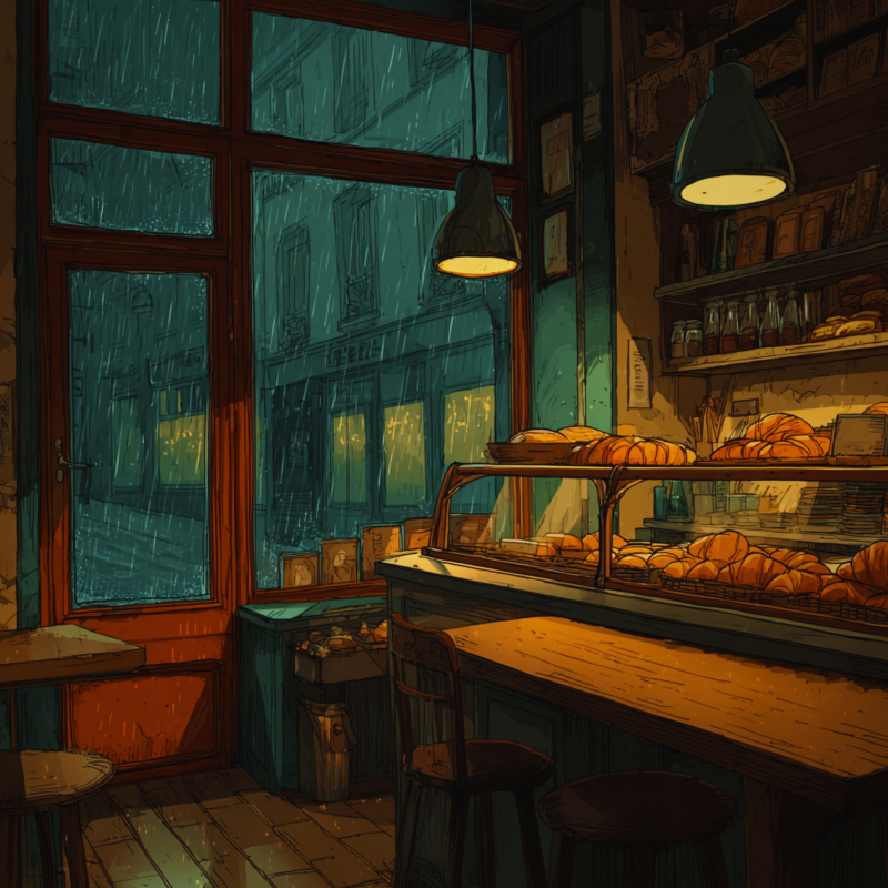 Obrázek epizody Rainy Day Bakery Ambience | Rain and Cozy Cafe Sounds