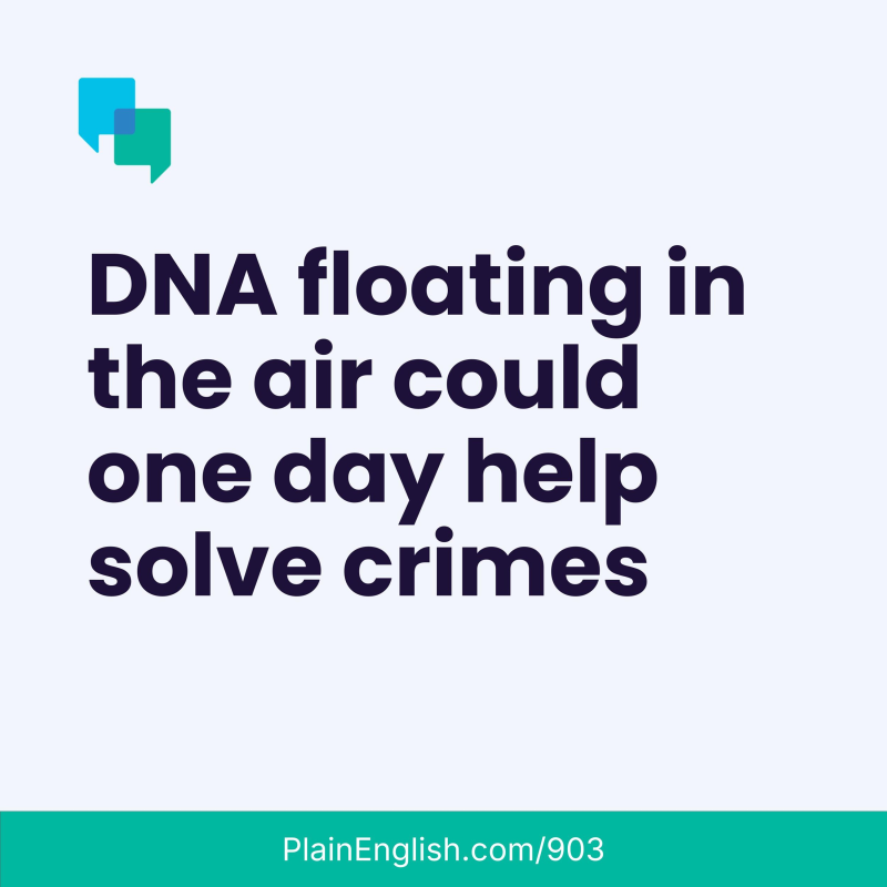 Obrázek epizody New way to catch burglars: DNA in the air