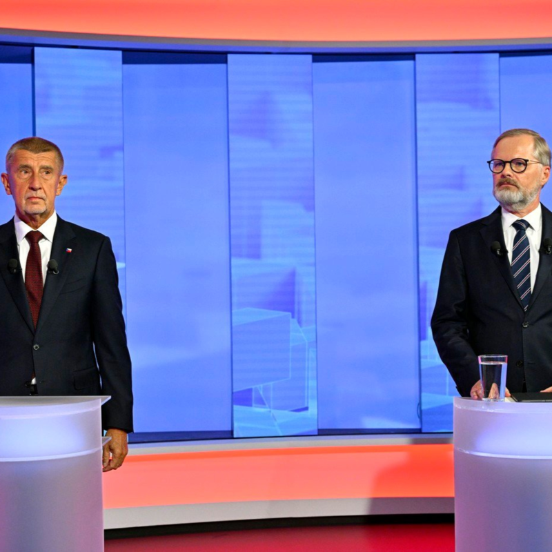Obrázek epizody Poslední předvolební duel Babiše a Fialy: Vy lžete. A vy se mi nedokážete podívat do očí