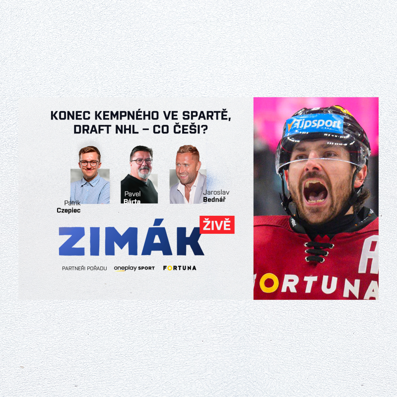 Obrázek epizody Zimák ŽIVĚ | Kempný se odchodem nakopne. Český výhled před draftem do NHL