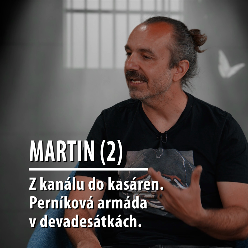 Obrázek epizody Motýl za katrem: Martin (2.díl) Z kanálu do kasáren / Perníková armáda v devadesátkách #podcast