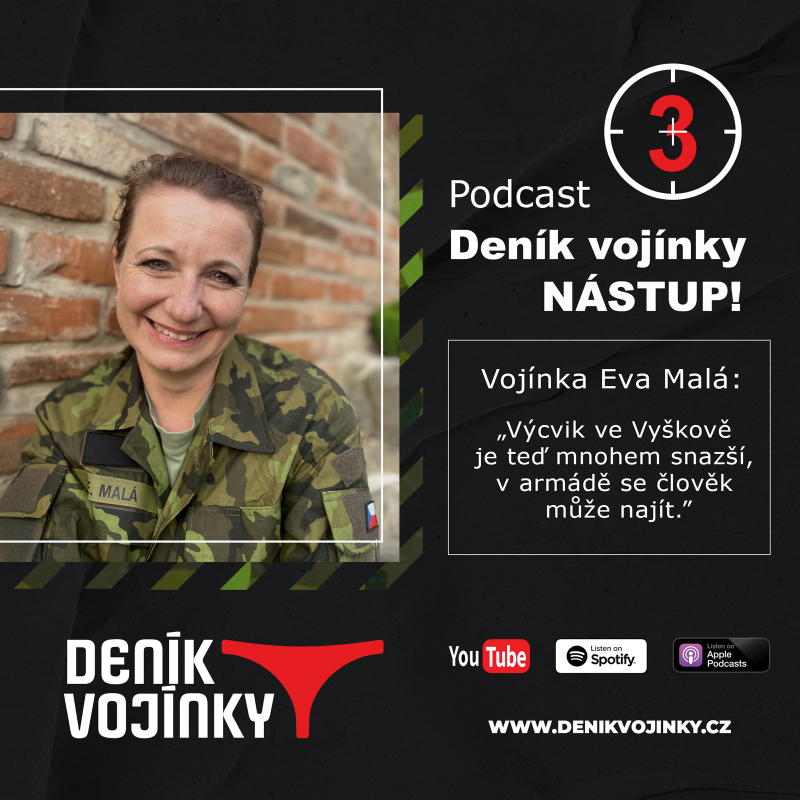 Obrázek epizody NÁSTUP! (3): Vojínka Malá: Výcvik ve Vyškově je teď mnohem snazší, v armádě se člověk může najít