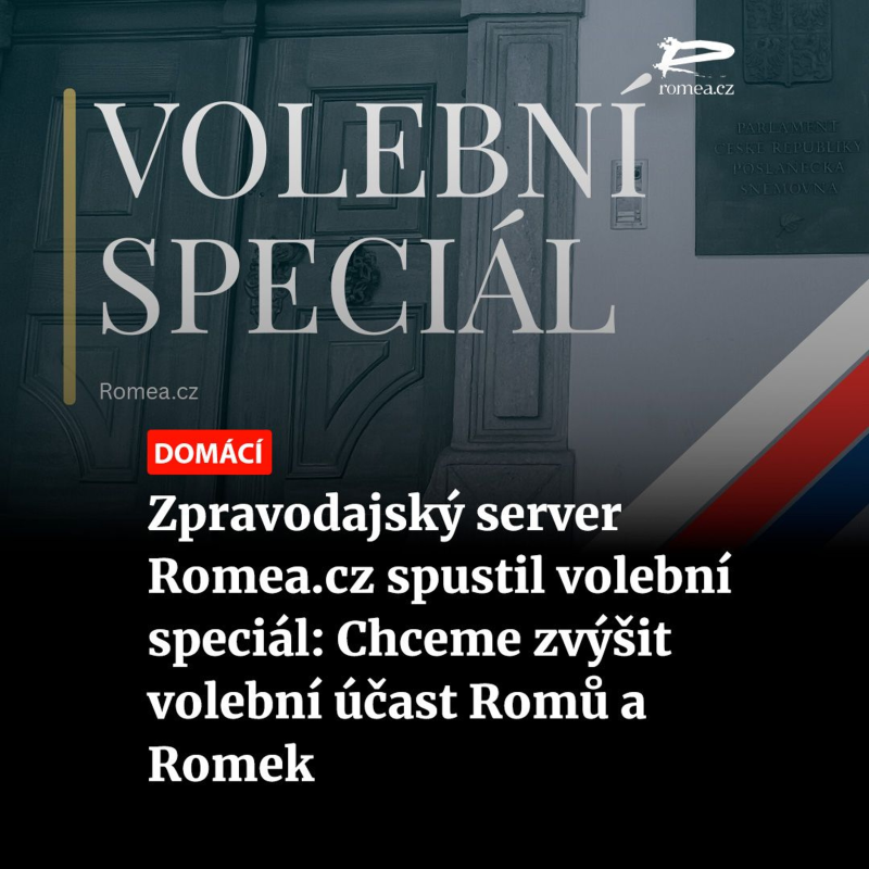 Obrázek epizody Zpravodajský server Romea.cz spustil volební speciál: Chceme zvýšit volební účast Romů a Romek, vyvracet stereotypy a otevřít témata, která jinde před volbami chybí