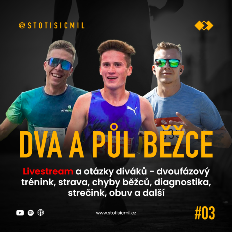 Obrázek epizody Dva a půl běžce #03: Záznam livestreamu, FAQ, strava, diagnostika, časté chyby, strečink, obuv a další