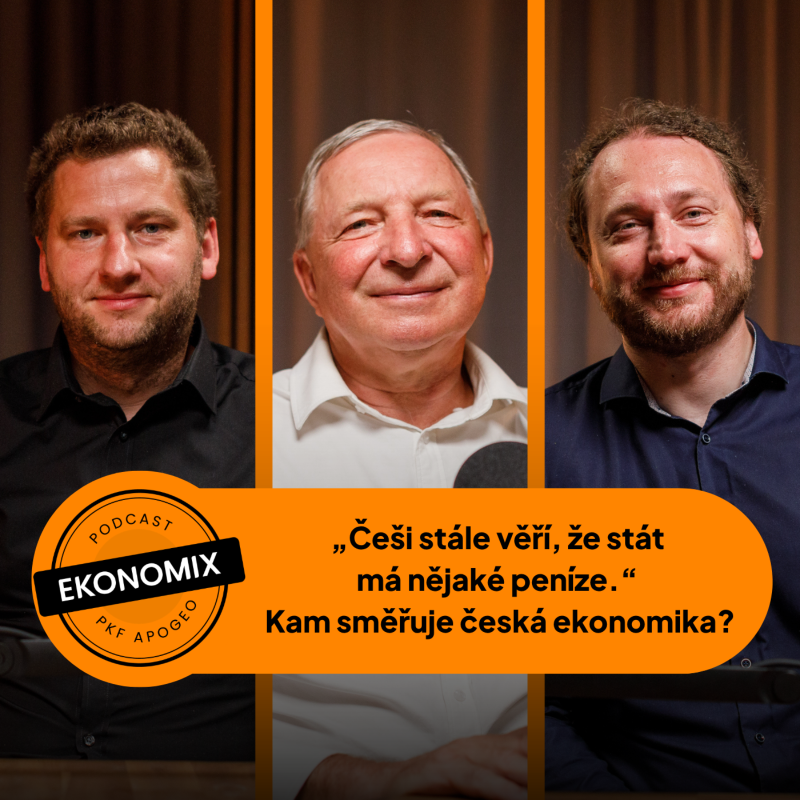 Obrázek epizody „Češi stále věří, že stát má nějaké peníze.“ Kam směřuje česká ekonomika? | EKONOMIX PKF APOGEO