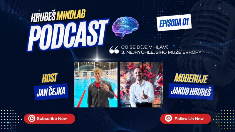 Obrázek epizody Jan Čejka - plavání - CO SE DĚJE V HLAVĚ 3. NEJRYCHLEJŠÍHO MUŽE EVROPY 🥉🏊‍♂️| HRUBEŠ MINDLAB #01