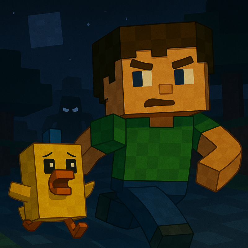 Obrázek epizody Kapitola 21 – Pronásledování ve tmě | Karlíkovy minecraftické pohádky