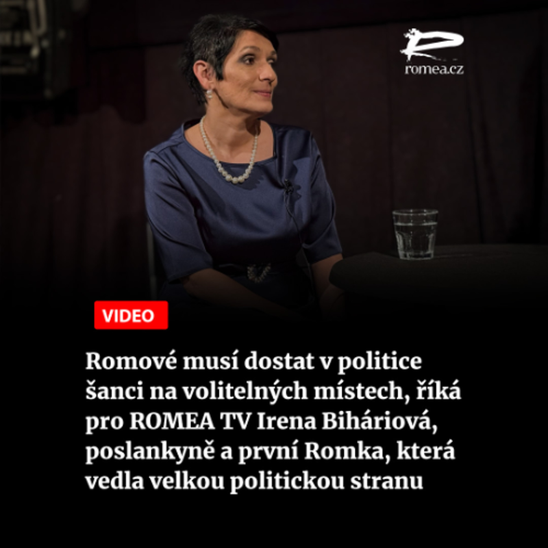 Obrázek epizody Romové musí dostat v politice šanci na volitelných místech, říká pro ROMEA TV Irena Biháriová, poslankyně a první Romka, která vedla velkou politickou stranu