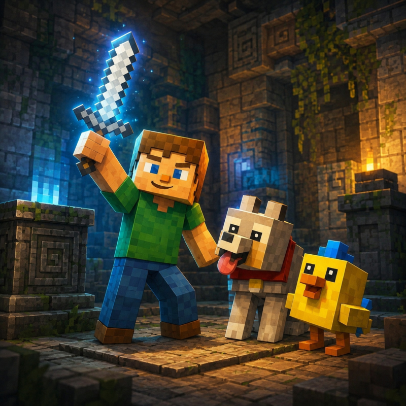 Obrázek epizody Kapitola 75 - Meč, který čekal | Karlíkovy minecraftické pohádky (Kniha 2)