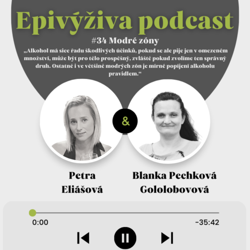 Obrázek epizody #34 MODRÉ ZÓNY „Alkohol má sice řadu škodlivých účinků, ale když se pije jen v omezeném množství, může být pro tělo prospěšný, zvláště pokud zvolíme ten správný druh.“