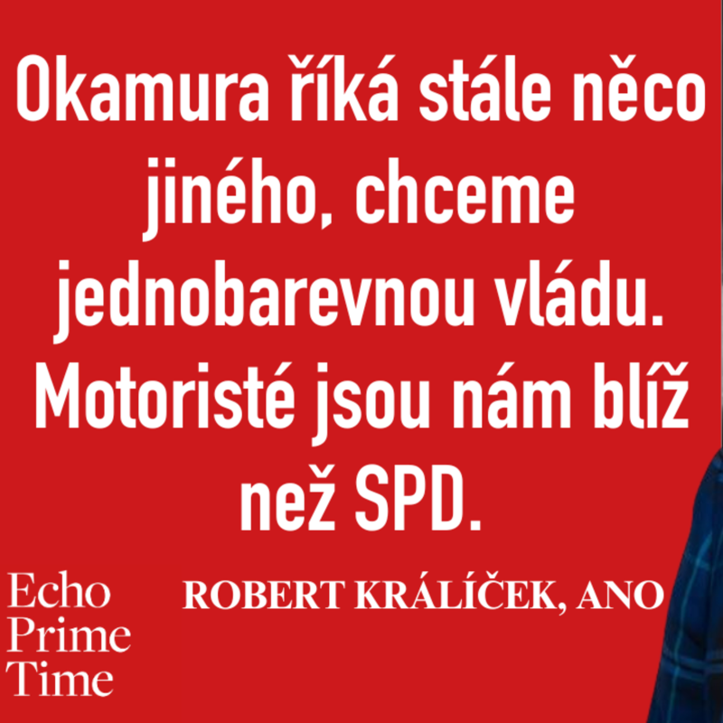 Obrázek epizody Okamura říká stále něco jiného, chceme jednobarevnou vládu. Motoristé jsou nám blíž než SPD