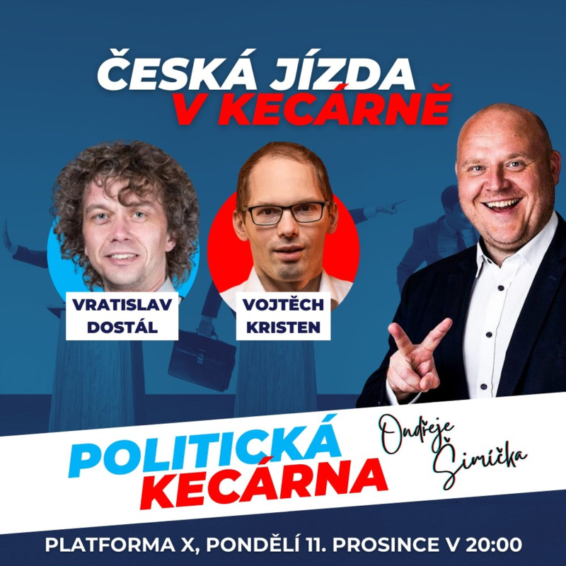 Obrázek epizody Politická Kecárna Ondřeje Šimíčka s autory podcastu ČESKÁ JÍZDA