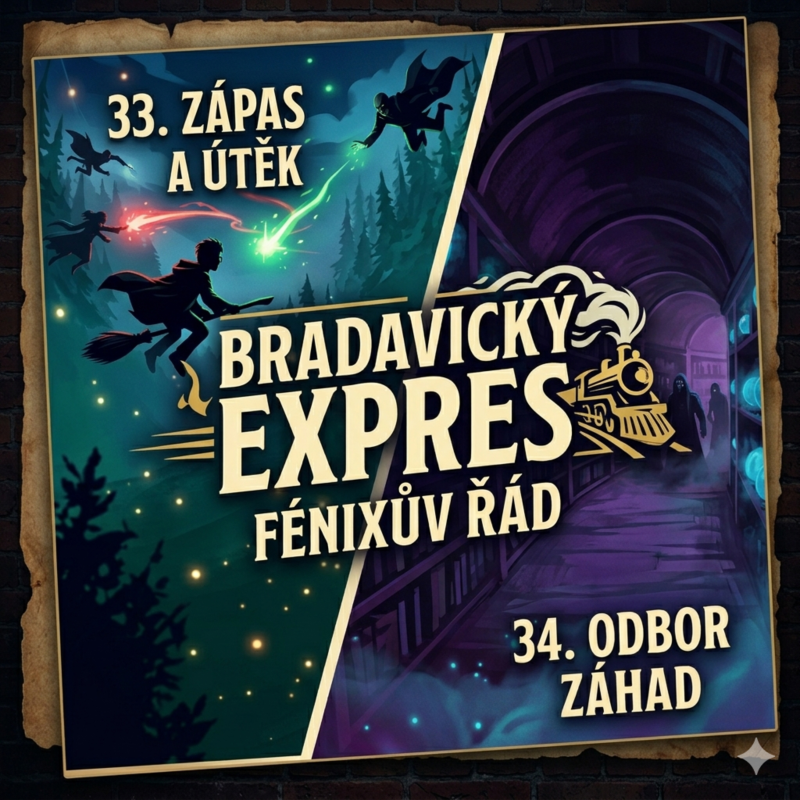 Obrázek epizody 132) Harry Potter a Fénixův řád - Zápas a útěk (Kapitola 33.) a Odbor záhad (Kapitola 34.)