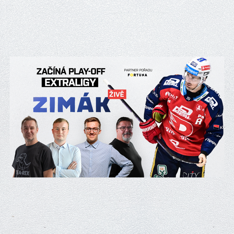 Obrázek epizody Zimák ŽIVĚ | Velké preview play off extraligy! Tipy na postupující i favority