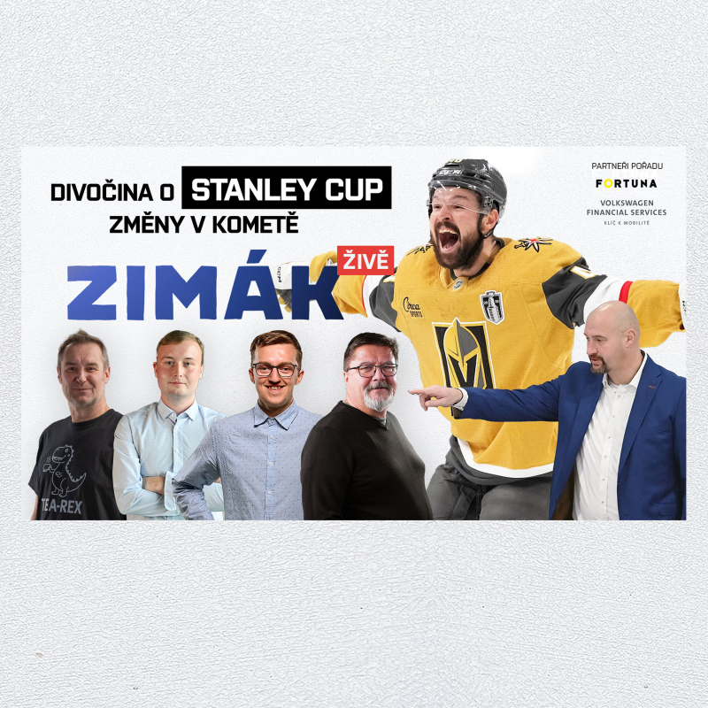 Obrázek epizody Zimák ŽIVĚ | Kometa staví tým i halu. Epické finále NHL! Vladař podepíše za...