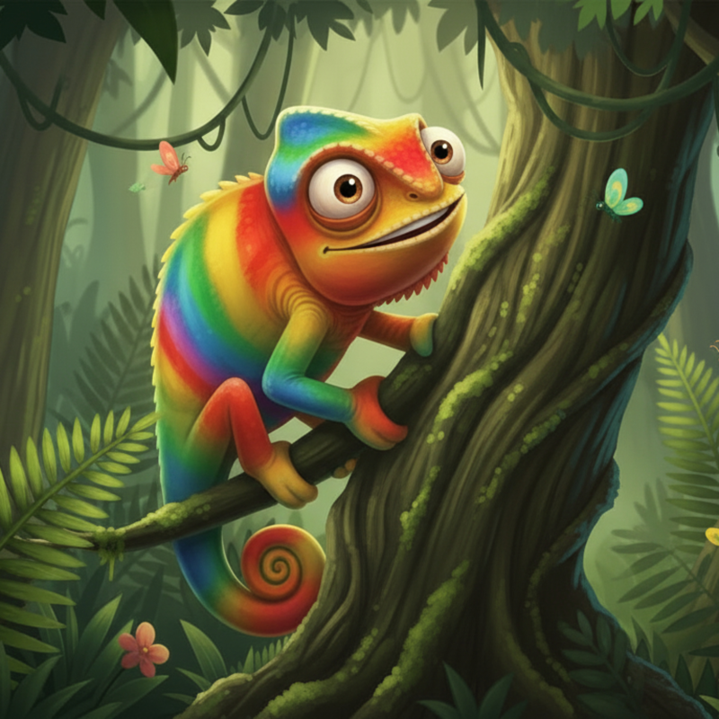 Obrázek epizody 🌿 O chameleonovi, kterému nešlo měnit barvy | Velikonoční audiopohádka pro děti + technika pouštění starých věcí, které nás brzdí 🌸