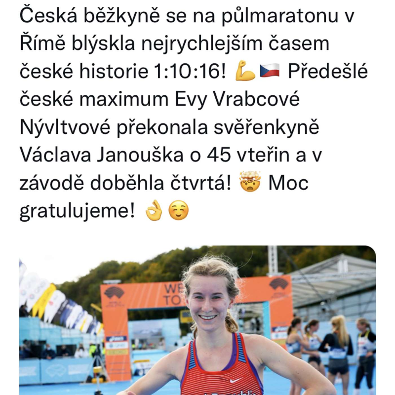 Obrázek epizody Moira Stewartová 1:10:16 řekla po doběhu rekordního půlmaratonu v Římě