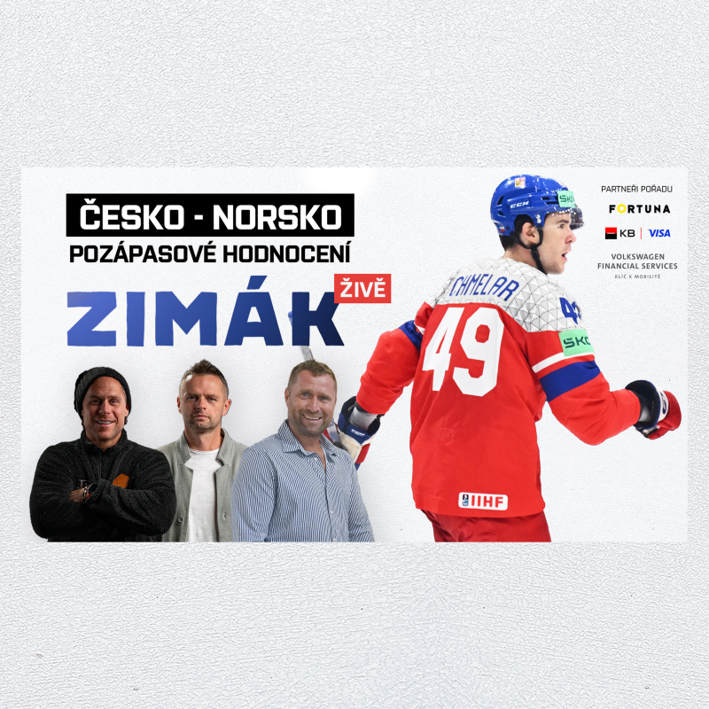 Obrázek epizody Zimák ŽIVĚ  | Česko musí změnit myšlení vůči MS, zlepšovat mladé hráče je víc než výsledek!