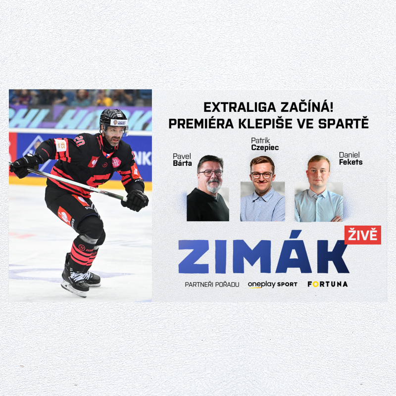 Obrázek epizody Zimák ŽIVĚ: Klepiš ve Spartě! Má se extraliga zúžit? Tipy před startem