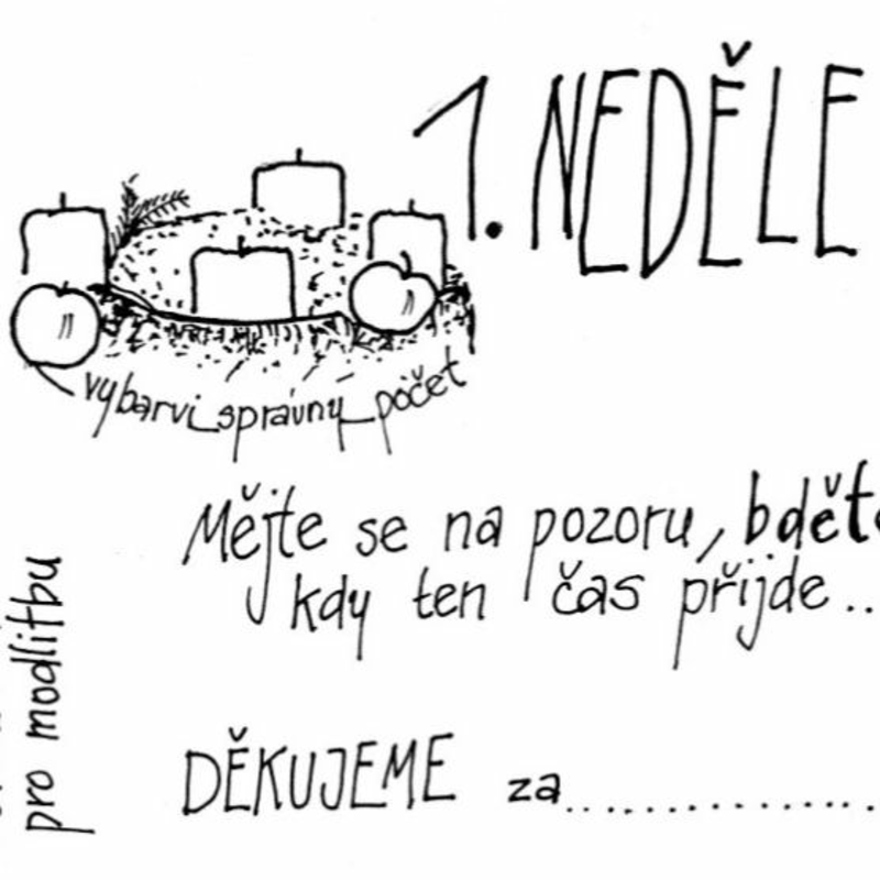 Obrázek epizody 1. neděle adventní 2020 "Skrze vděčnost k bdělosti"