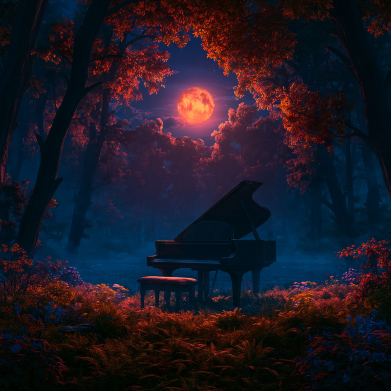 Obrázek epizody Piano Beneath the Autumn Moon | Slow Ambient Piano and Night Sounds
