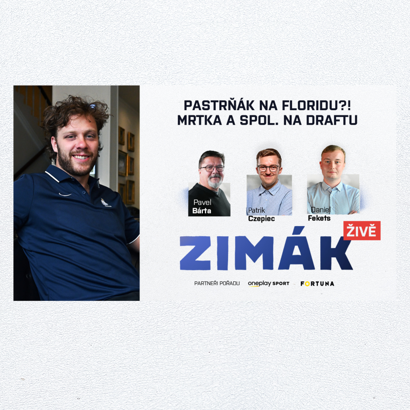 Obrázek epizody Zimák ŽIVĚ | Dával by Pastrňák Floridě smysl? Mrtka v Buffalu, potíže Litvínova
