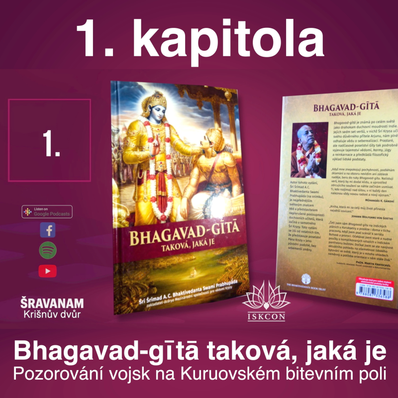 Obrázek epizody 1. kapitola Bhagavad-gītā taková, jaká je - Pozorování vojsk na Kuruovském bitevním poli