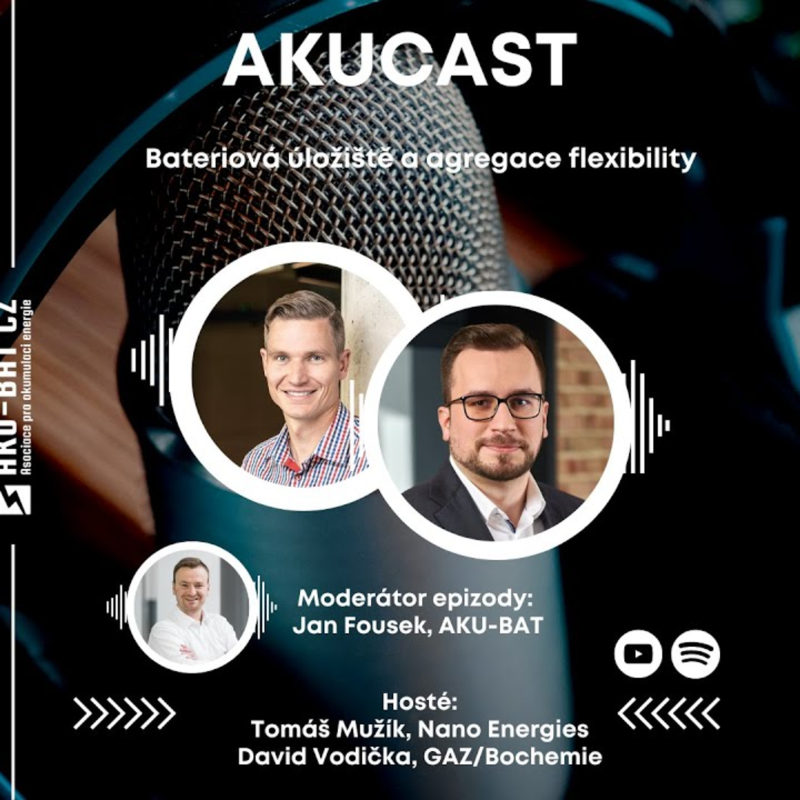 Obrázek epizody AKUCAST Bateriová úložiště a agregace flexibility – budoucnost české energetiky už dnes!