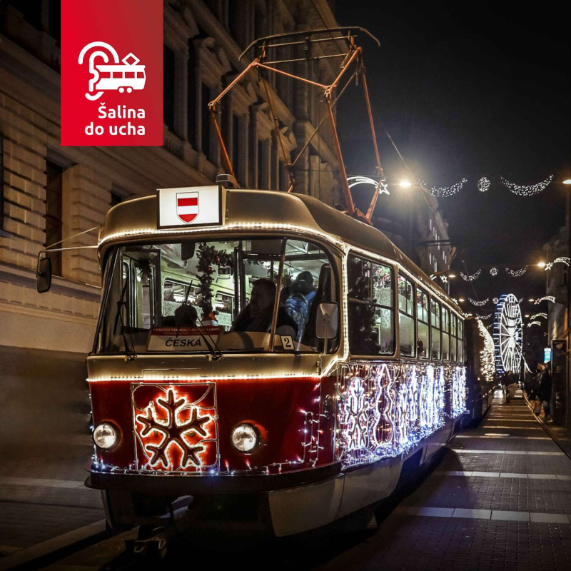 Obrázek epizody # 33 - „Vánoční šalina letos vyjede podeváté, ale poprvé s krbem a další vnitřní výzdobou,“ říká v podcastu Šalina do ucha tisková mluvčí DPMB, Hana Tomaštíková.