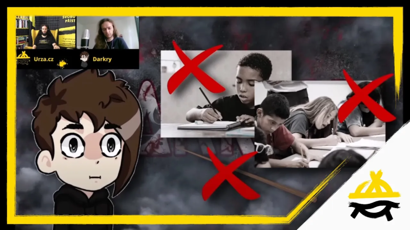 Obrázek epizody Darkry rozebírá s Urzou své video o indoktrinaci ve školství