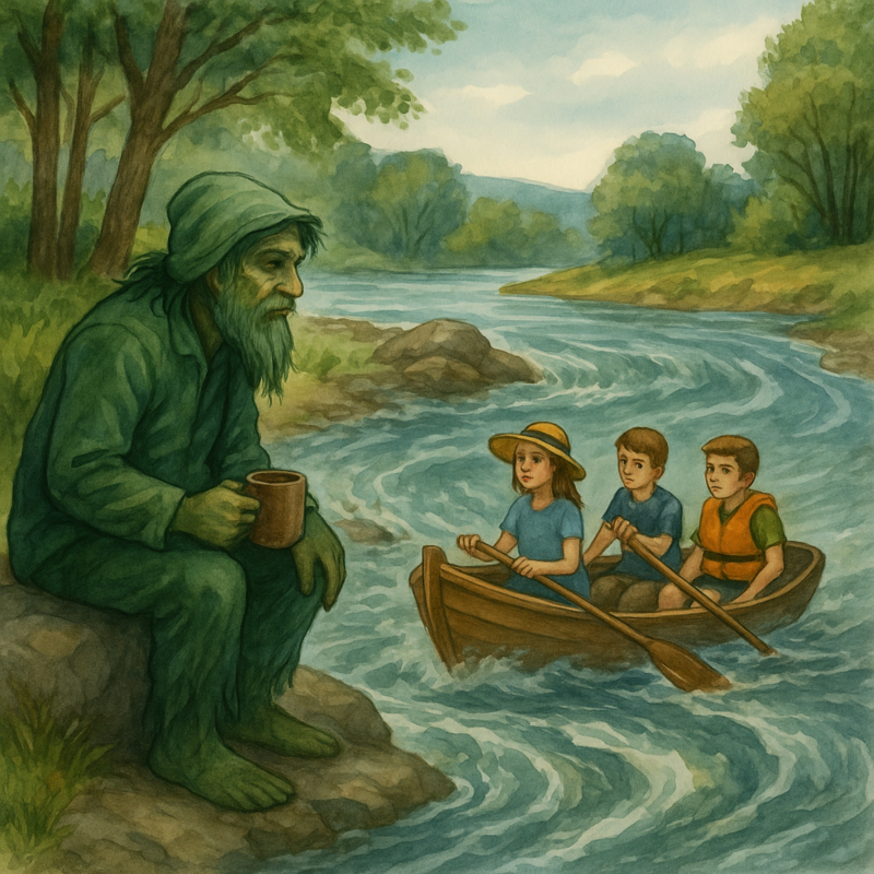 Obrázek epizody Pohádka o vodníkovi Arnoštovi a splouvání řeky skrze nebezpečné vody Cacovického ostrova