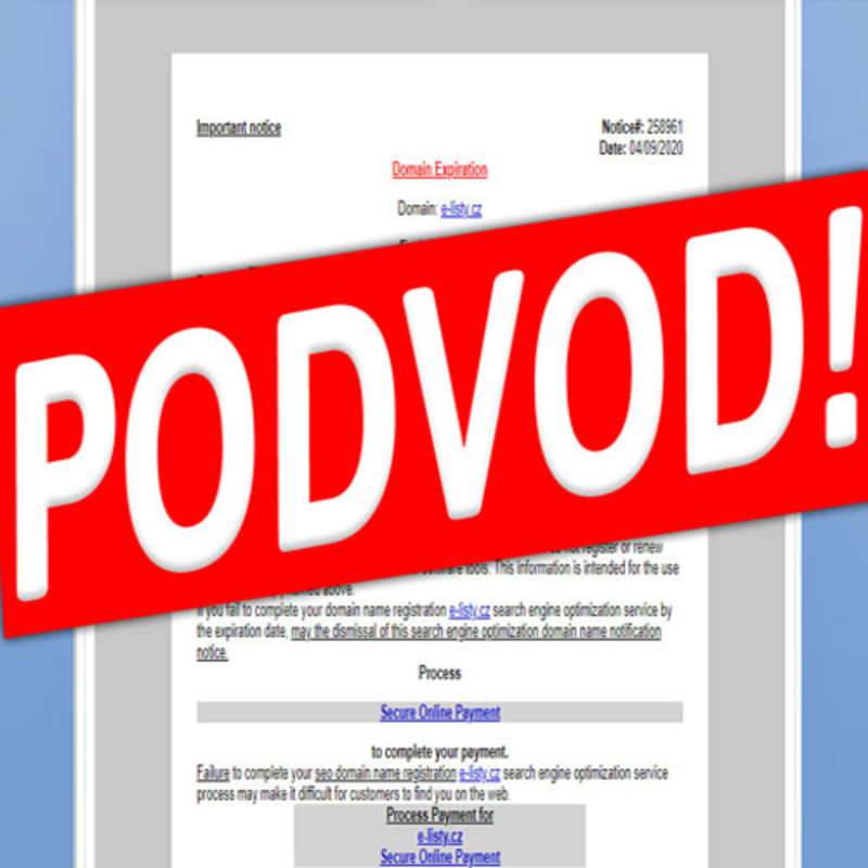 Obrázek epizody Pozor na podvod s doménami!