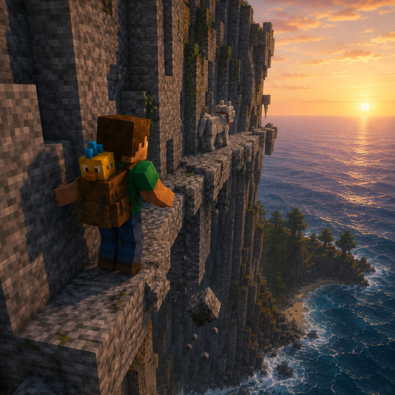 Obrázek epizody Kapitola 86 - Římsa, která se rozpadala | Karlíkovy minecraftické pohádky (Kniha 2)