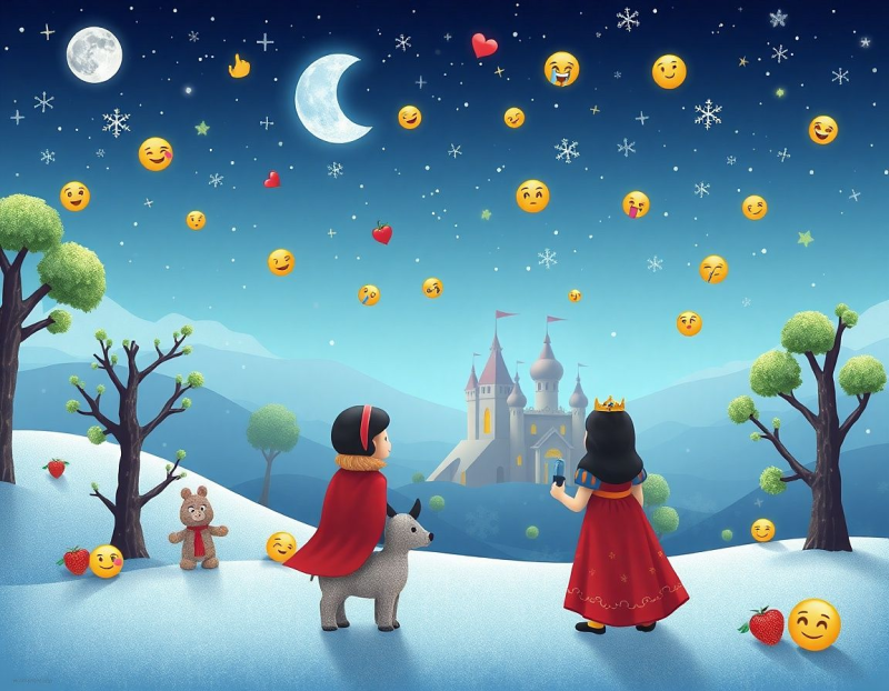 Obrázek epizody „Království Emoji: Dobrodružství Sněhurky v digitálním světě plném emoji a odvahy“