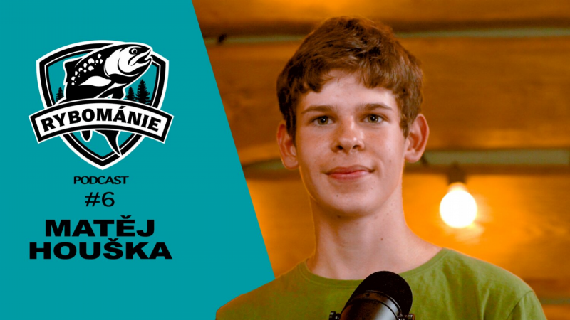 Obrázek epizody RYBOMÁNIE podcast #6 - Matěj Houška - ,,Ve škole jsem díky rybaření exot. Na hry na počítači nejsem"