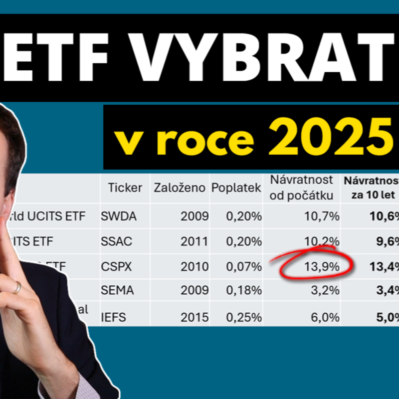 Obrázek epizody Investování: Jak vybírat akciové ETF (S&P 500, World, Europe, Emerging Markets..)
