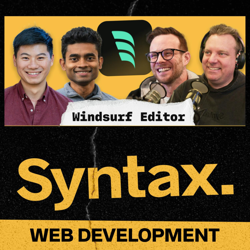 Obrázek epizody 870: Windsurf forked VS Code to compete with Cursor. Talking the future of AI + Coding