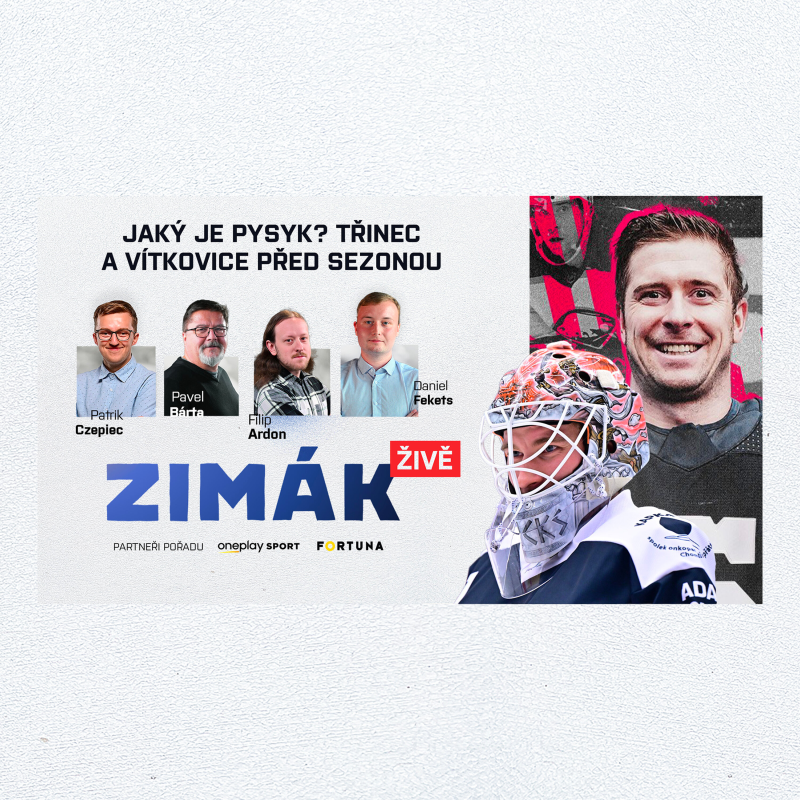 Obrázek epizody Zimák ŽIVĚ | Vrána do Švédska, Hlinka Gretzky Cup i Třinec a Vítkovice. Jaký je Pysyk?