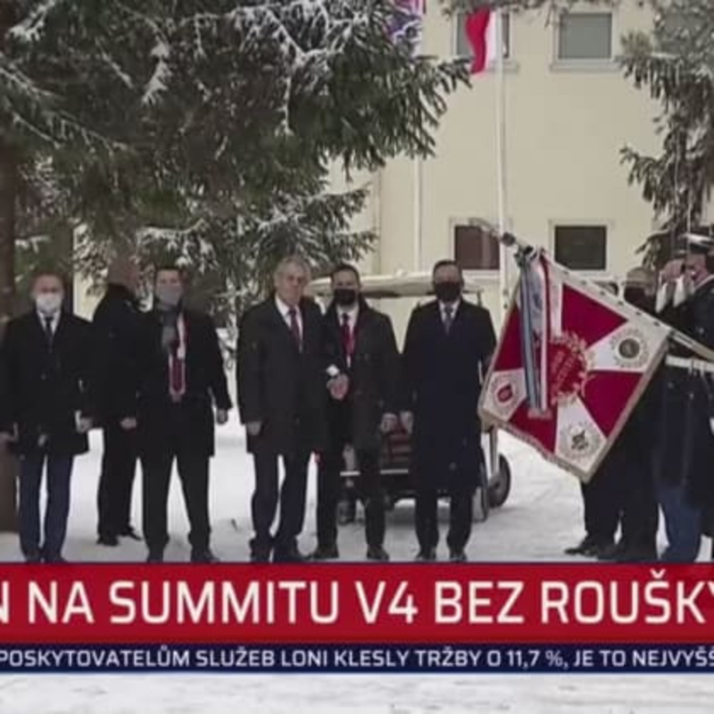 Obrázek epizody Zeman na summitu V4 bez roušky