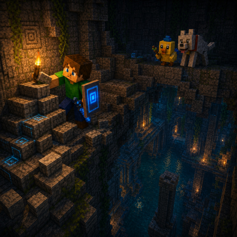 Obrázek epizody Kapitola 79 - Schod, který se musel postavit | Karlíkovy minecraftické pohádky (Kniha 2)