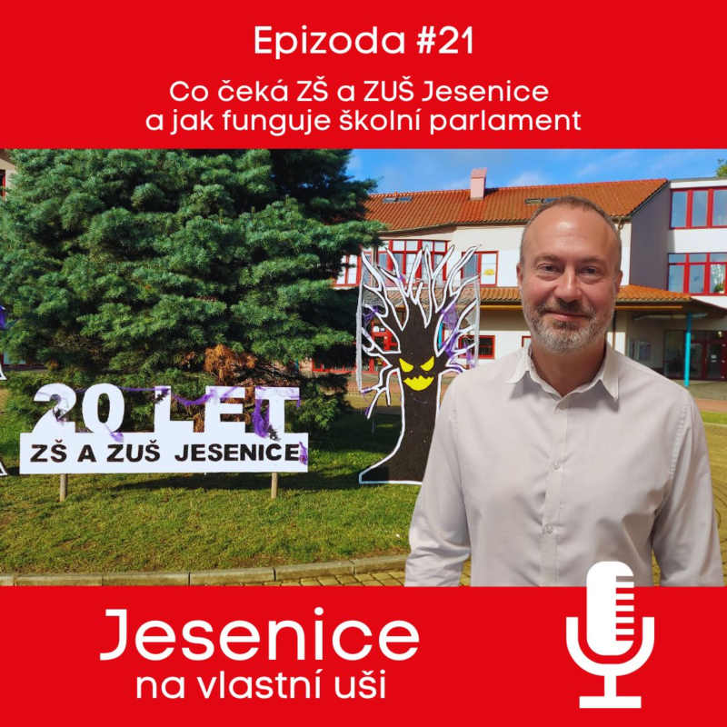 Obrázek epizody #21 Co čeká ZŠ a ZUŠ Jesenice a jak funguje školní parlament