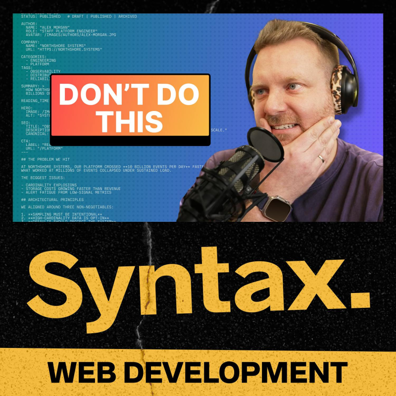 Obrázek epizody 964: Markdown as a CMS is a bad idea