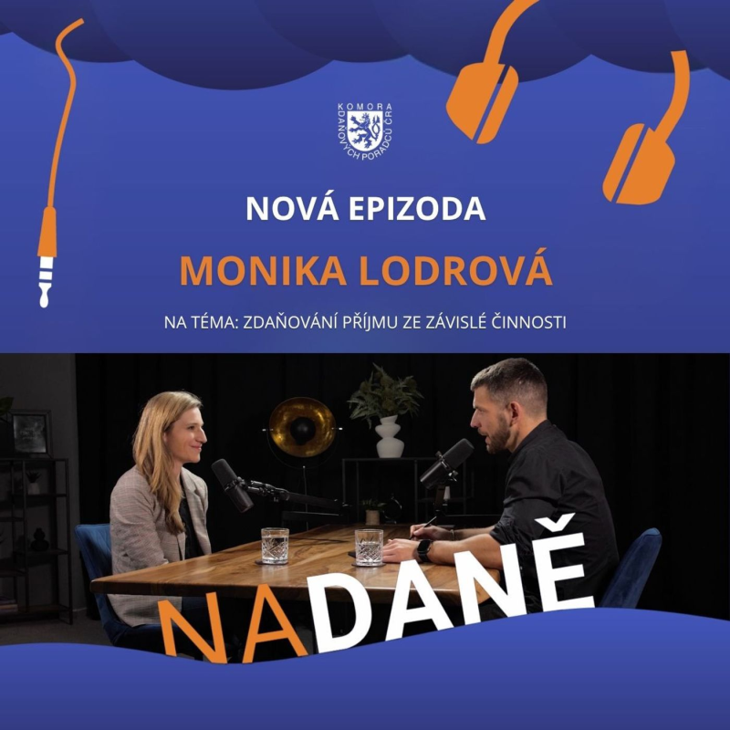 Obrázek epizody S Monikou Lodrovou na téma zdaňování příjmu ze závislé činnosti