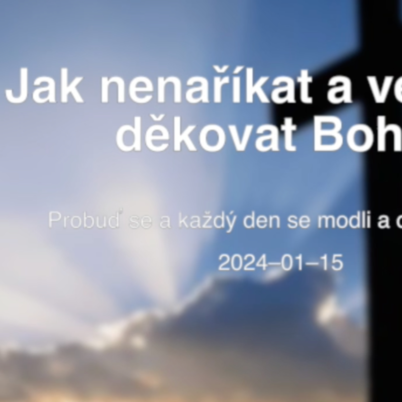 Obrázek epizody Jak si nestěžovat a být vděčný za všechno.