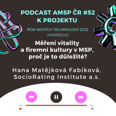 Obrázek epizody Podcast #52: Měření vitality a firemní kultury v MSP, proč je to důležité?