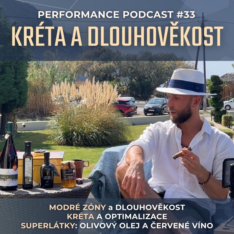 Obrázek epizody #33 Modré zóny a dlouhověkost, Kréta a superlátky (olivový olej, červené víno..)