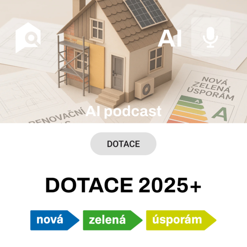 Obrázek epizody #20 AI podcast - Dotace na rekonstrukci domu 2025