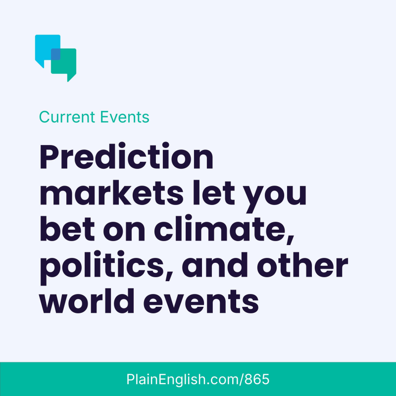 Obrázek epizody Prediction markets let you bet on world events