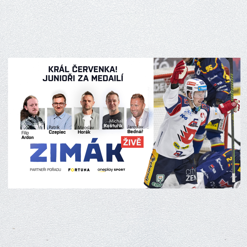 Obrázek epizody Zimák ŽIVĚ | Král Červenka! Proč chybí Tomek (17) na MSJ? Průšvih Zlína, Zdráhal na přestup